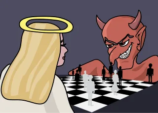 Angel Chess Demon Stickdatei