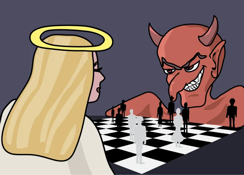 Angel Chess Demon Stickdatei – Weihnachten