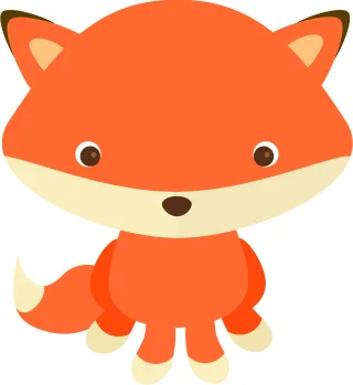 Adorable Adorable fox Animal Stickdatei
