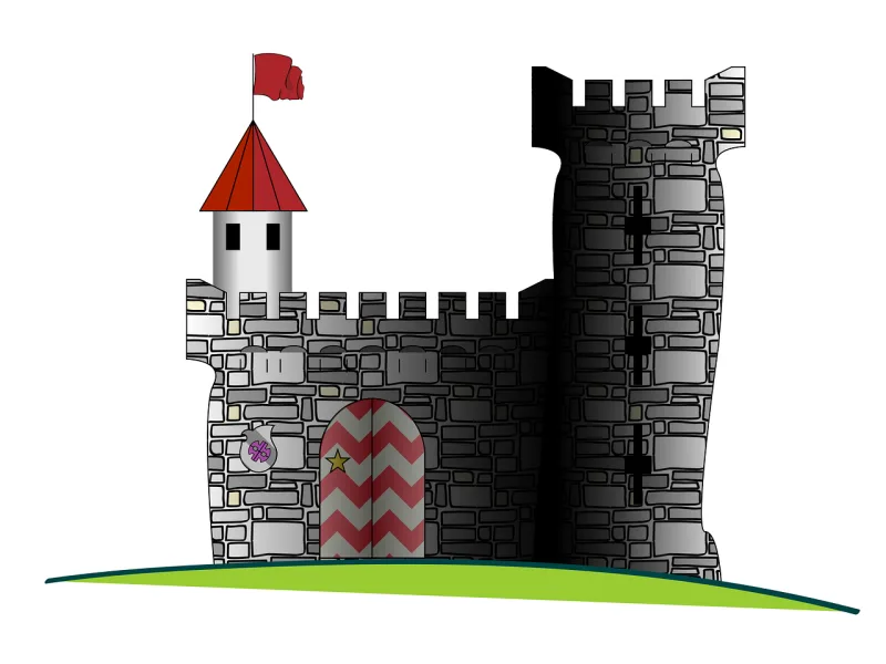 Castle Catoon style Fun Stickdatei – Kinder