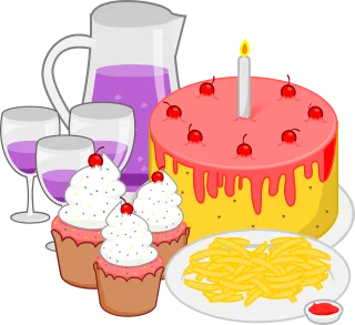 Arya creative design Birthday food Cake Stickdatei