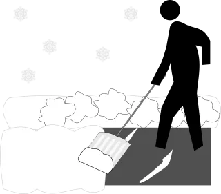 Pedestrian Shovel Shoveling Stickdatei