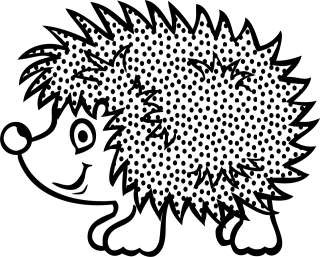 Hedgehog Animal Cartoon Stickdatei