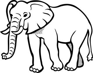 Elephant Animal Safari Stickdatei