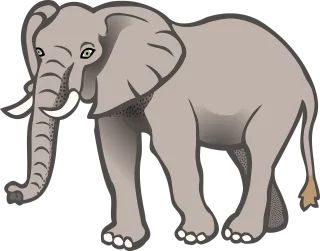 Animal Nature Elephant Stickdatei