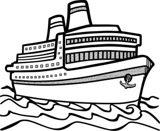 Sea Ship Nature Stickdatei