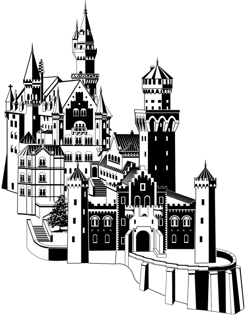 Art deco Bavaria Black and white Stickdatei – Kinder