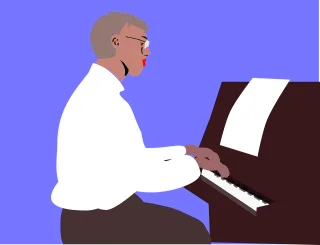 Keyboarder Pianist Music Stickdatei
