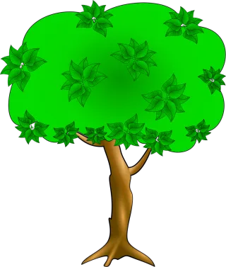 Forest Tree Nature Stickdatei