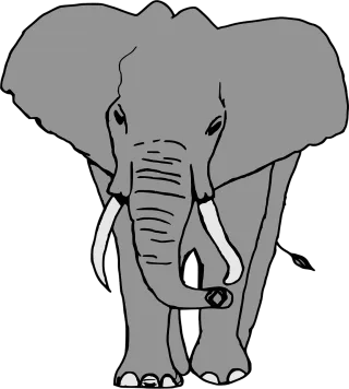 Elephant Animal Safari Stickdatei – Tiere