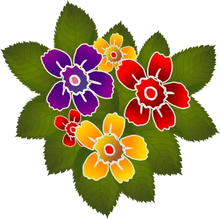Flowers Nature Bouquet Stickdatei