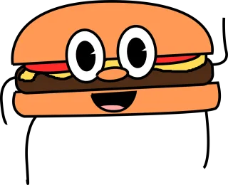 Burger Cartoon Food Stickdatei