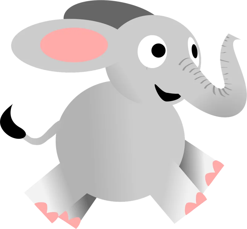 Elephant Happy Running Stickdatei – Sport