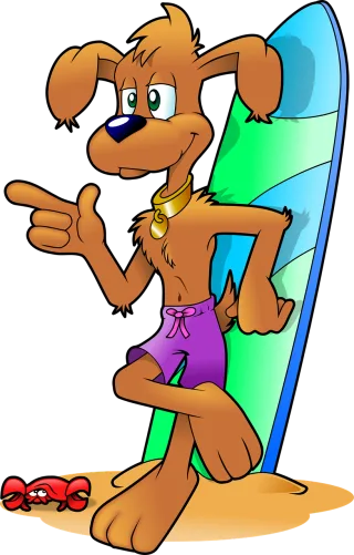 Anthropomorphized animals Beach Animal Stickdatei