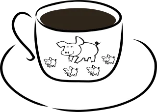 Breakfast Coffee Cup Stickdatei – Essen & Trinken