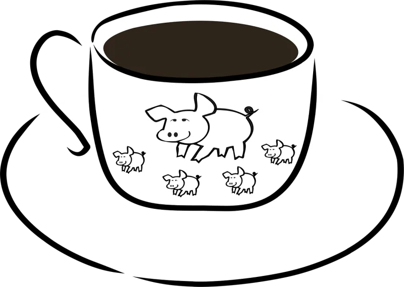 Breakfast Coffee Cup Stickdatei – Essen & Trinken