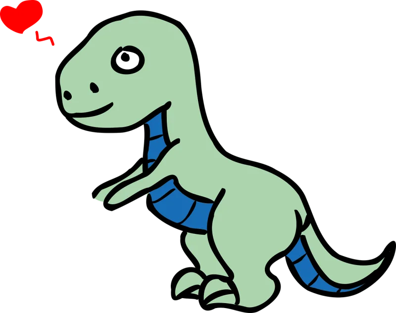 Cartoon Dino Dinosaur Stickdatei – Kinder