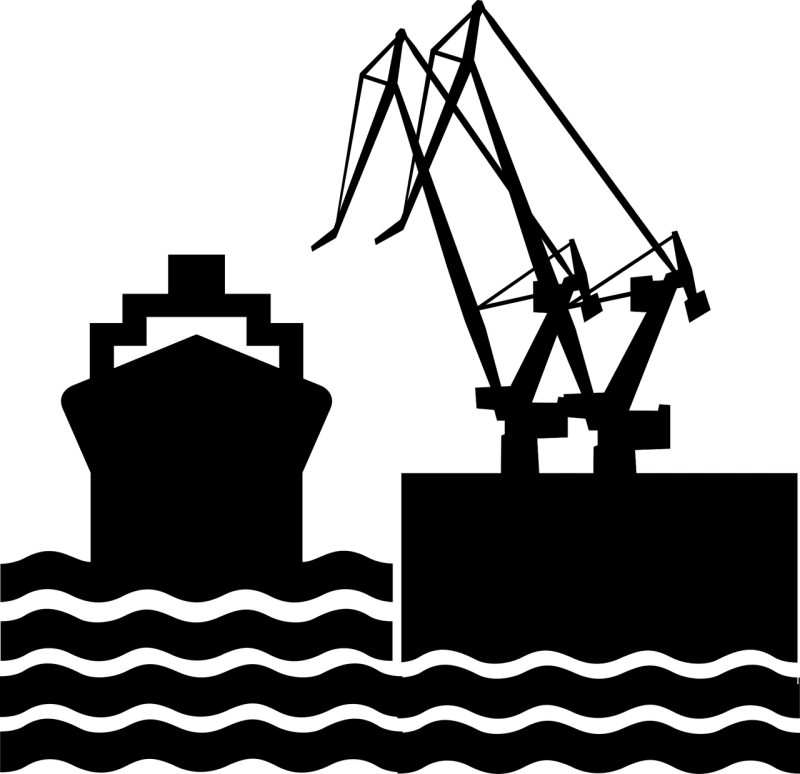 Crane Dock Pier Stickdatei – Fahrzeuge