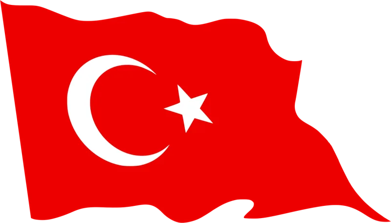 Flag Red Turkey Stickdatei – Natur