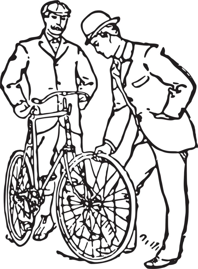 Antique Bicycle Men Stickdatei – Sport