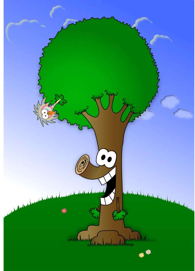 Cartoon Face Nature Stickdatei – Natur