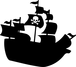Boat Crossbones Pirate Stickdatei
