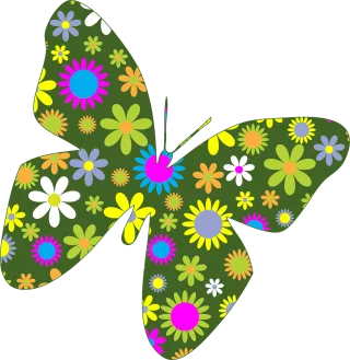 Butterflies Beautiful flowers Butterfly Stickdatei – Tiere