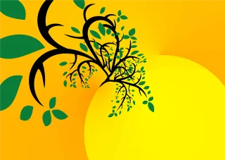 Leaves Orange Plant Stickdatei