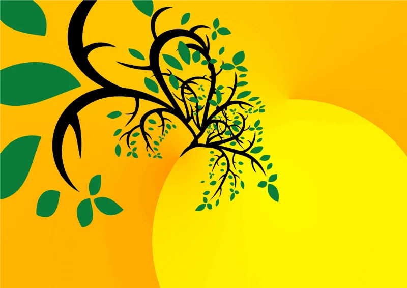 Leaves Orange Plant Stickdatei – Natur