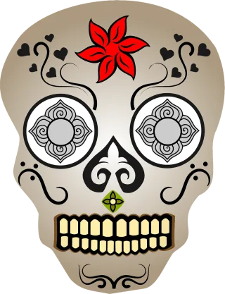 Cranium Decorative Floral Stickdatei