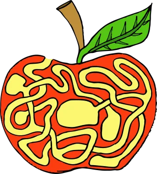 Apple Fruit Labyrinth Stickdatei