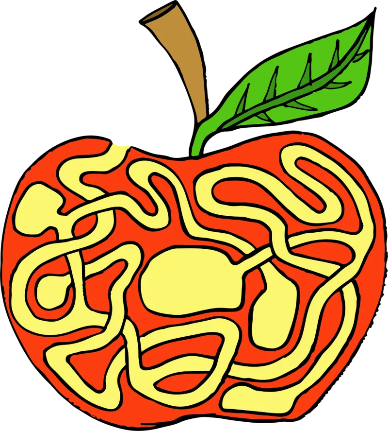 Apple Fruit Labyrinth Stickdatei – Essen & Trinken
