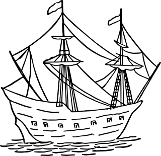 Boat Caravel Naval Stickdatei