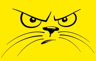Cartoon Cat Face Stickdatei