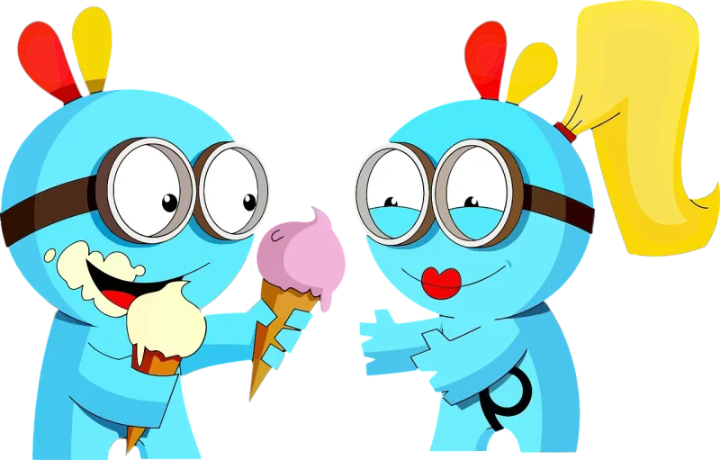 Boy Caring Cartoon Stickdatei – Essen & Trinken