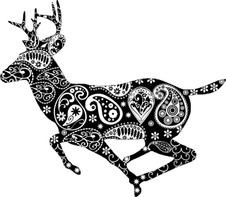 Animal Black Flower background Stickdatei