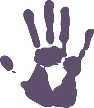 Hand Palm Print Stickdatei