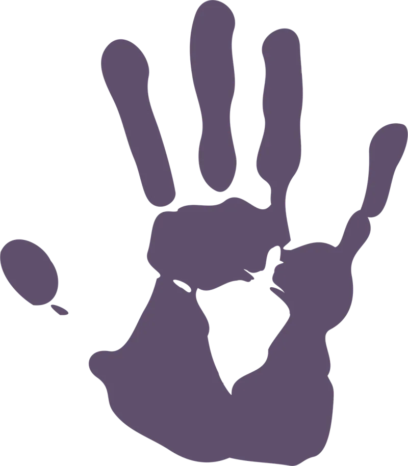 Hand Palm Print Stickdatei – Natur
