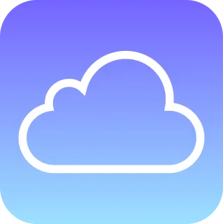 Blue Cloud Icon Stickdatei