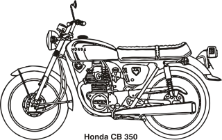 Cb Honda Motorcycles Stickdatei