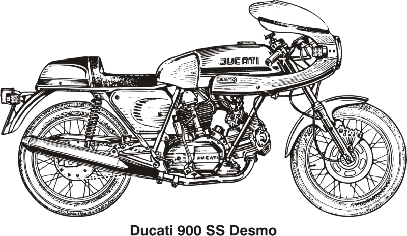 Motorcycle Vehicle Motor Stickdatei – Fahrzeuge