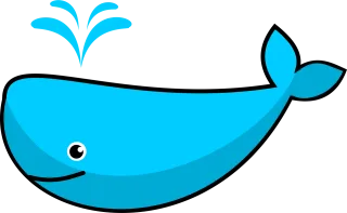 Blue Comic Mammals Stickdatei