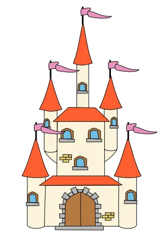 Castle Fairy tale Fantasy Stickdatei – Kinder