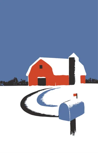 Landscape Mailbox Nature Stickdatei – Weihnachten
