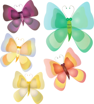 Bugs Butterfly Colors Stickdatei