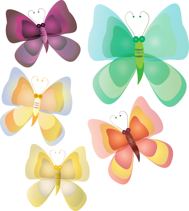 Bugs Butterfly Colors Stickdatei – Tiere