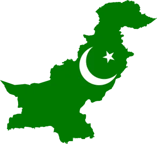Asia Borders Pakistan flag Stickdatei
