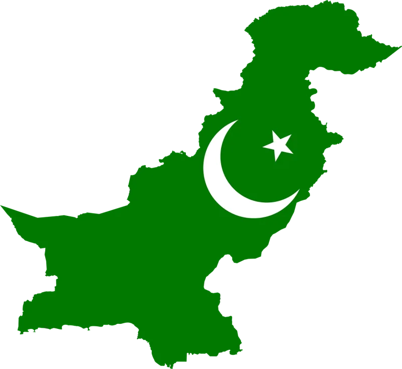 Asia Borders Pakistan flag Stickdatei – Natur