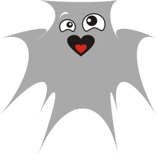 Cartoon Character Ghost Stickdatei