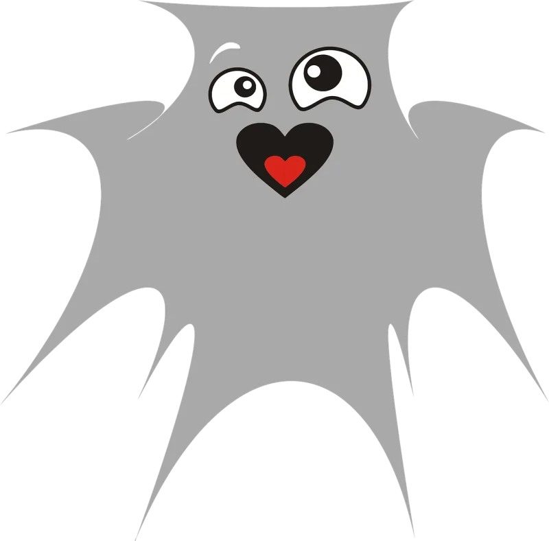 Cartoon Character Ghost Stickdatei – Herzen & Liebe